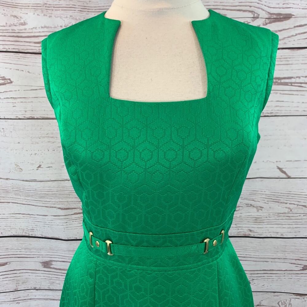 Tahari Arthur S. Levine Green Sheath Dress View 2